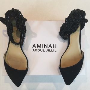 Beautiful Aminah Abdul Jillil Flats w crystal wrap
